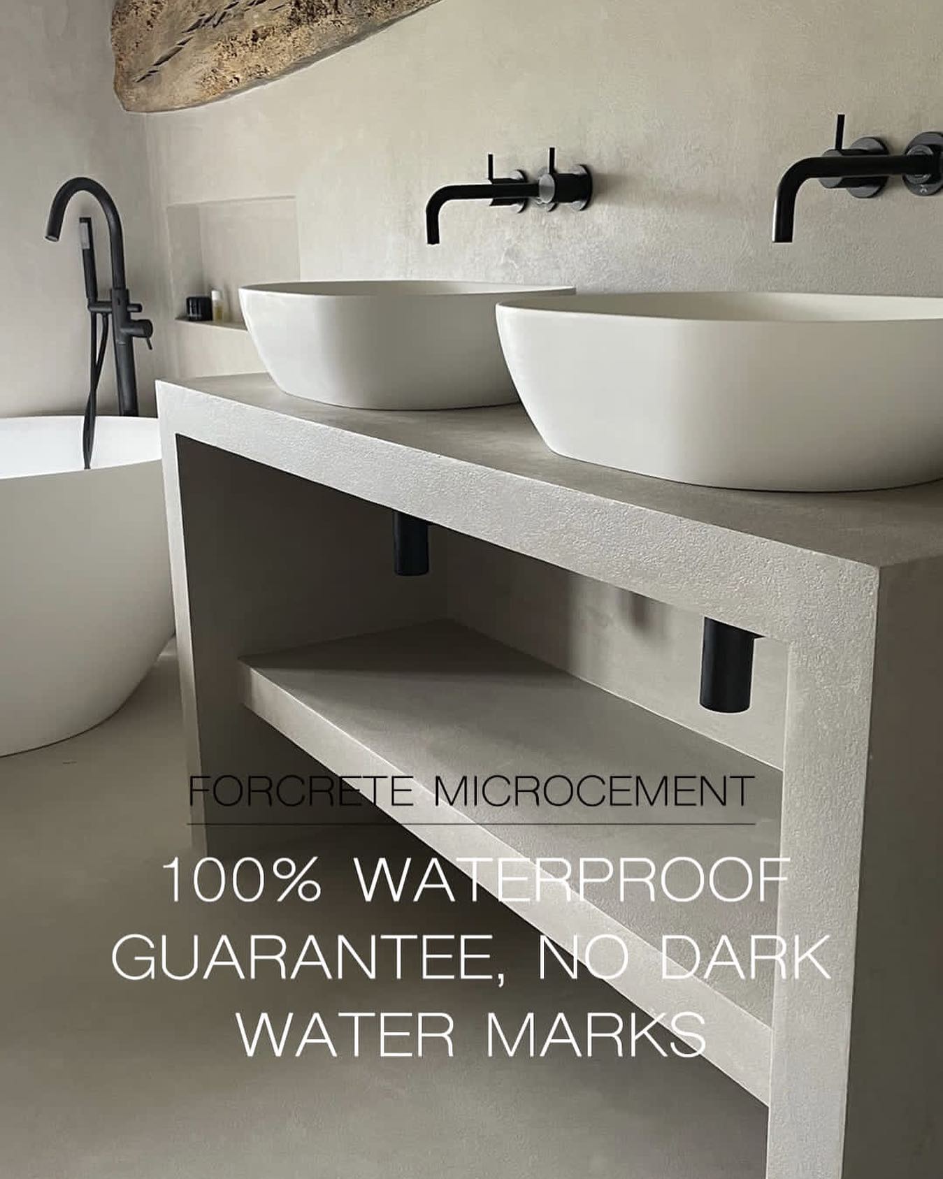 Forcrete microcement design bathroom Spain Costa Blanca