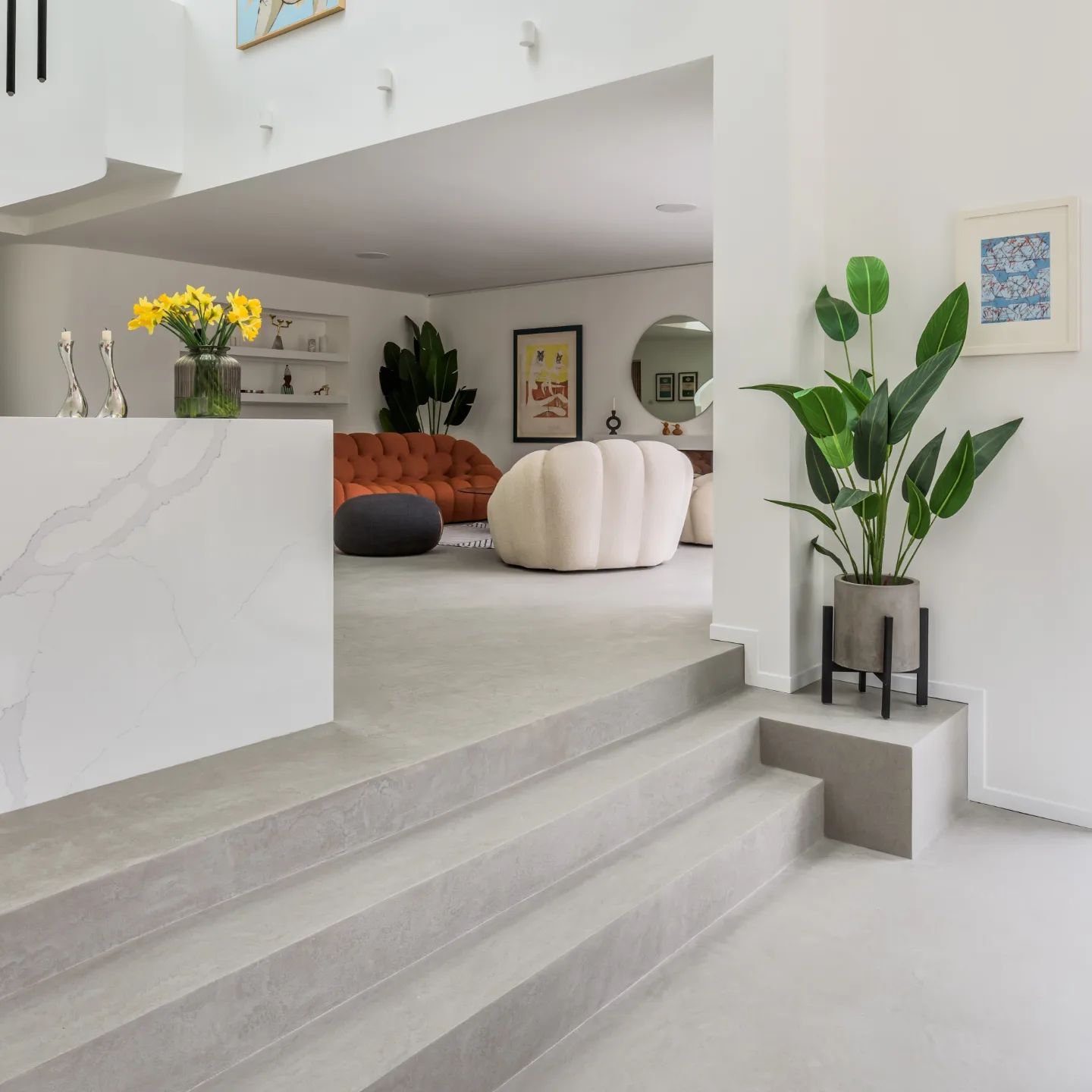 Forcrete microcement design livingroom Costa Blanca